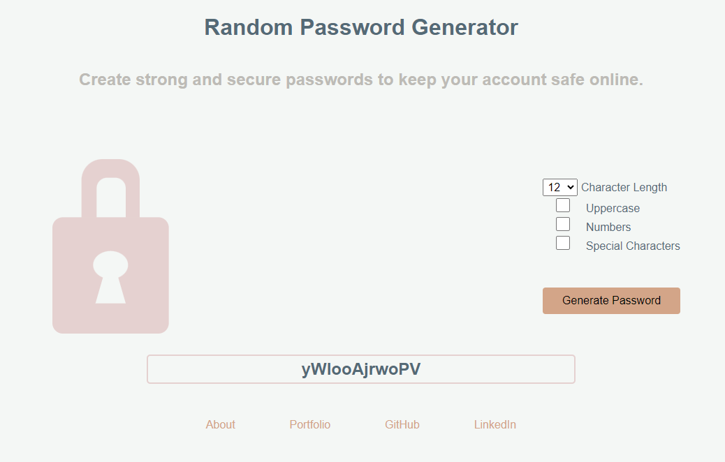 Password Generator app hero image